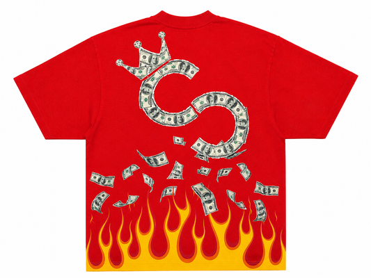 Red CODE CODE Flame Tee