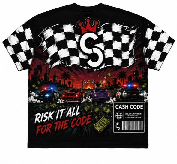 Black Risk it all for the Code Tee