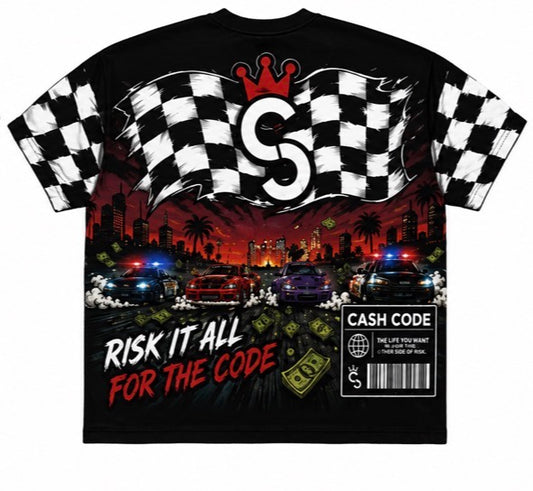 Black Risk it all for the Code Tee