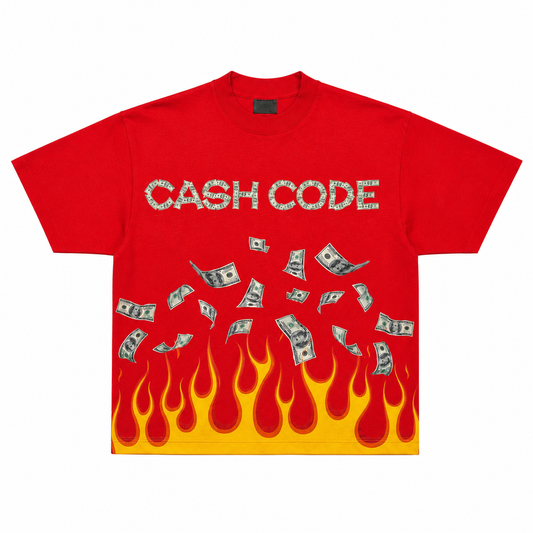 Red CODE CODE Flame Tee