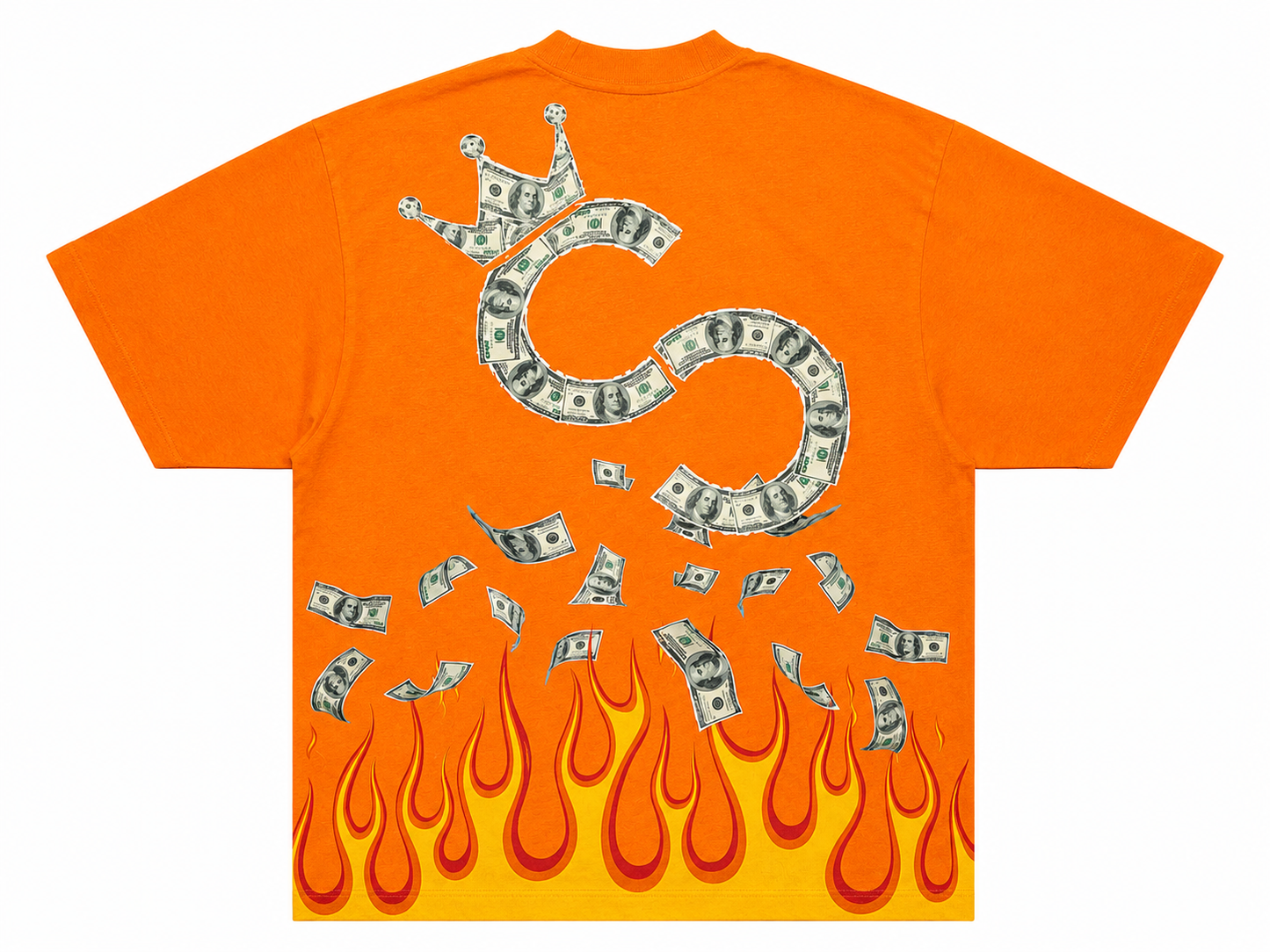 Orange Cash Code Flame Tee