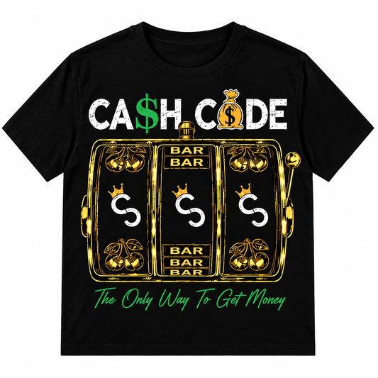 Cash Code Black & Gold Casino Tee